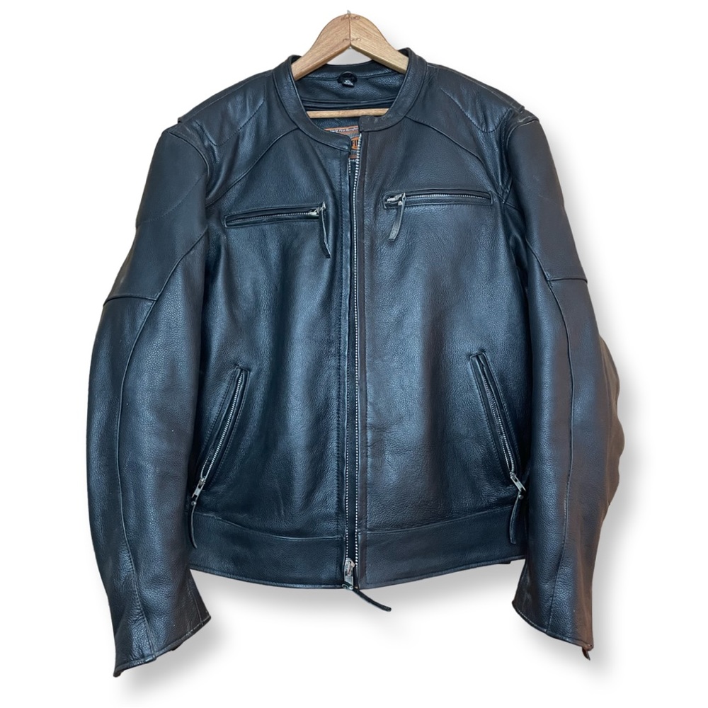 FIRST CLASSICS Leather Motorcycle Jacket, sz XL
